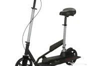 Trotineta Kinderauto Pegasus, cu pedale si scaun, reglabila, pliabila Black