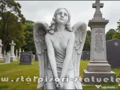 Statuetă îngeraș mare, gri patinat, model S9. 