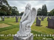 Statuetă îngeraș mare, gri patinat, model S9. 