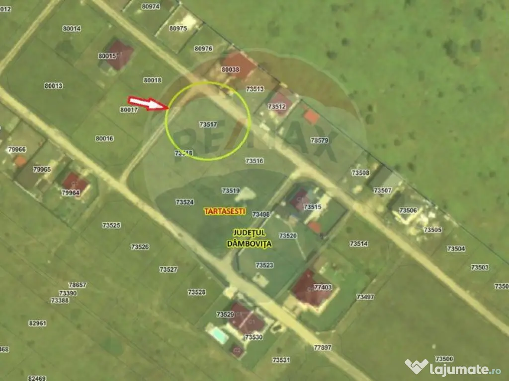 Teren intravilan 516 mp – Tărtășești/DN7 - 25 min d...