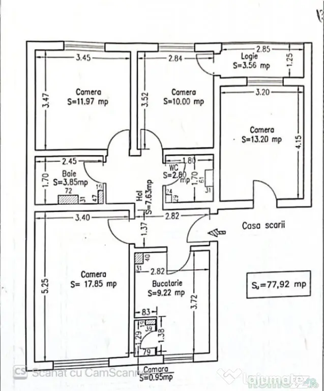 Apartament 3 camere + uscătorie, 78 mp, cu pod mansardabil - Bistrita (Bistrita-Nasaud)