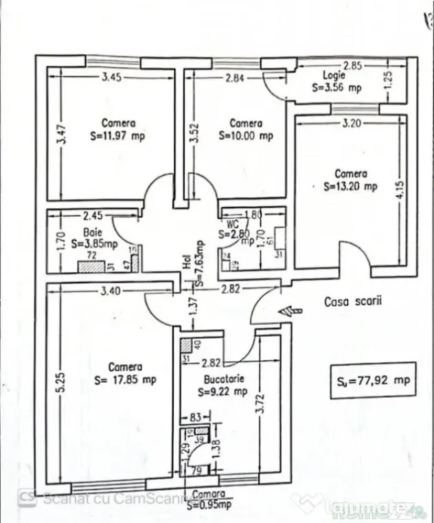 Apartament 3 camere + uscătorie, 78 mp, cu pod mansardabil - Bistrita (Bistrita-Nasaud)