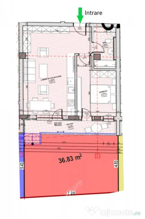 Apartament la cheie cu 2 camere gradina si parcare zona Bran