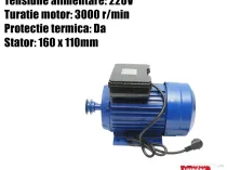 Motor Electric Monofazic 4Kw 3000 Rotatii Protectie Termica + Livrare GRATUITA !
