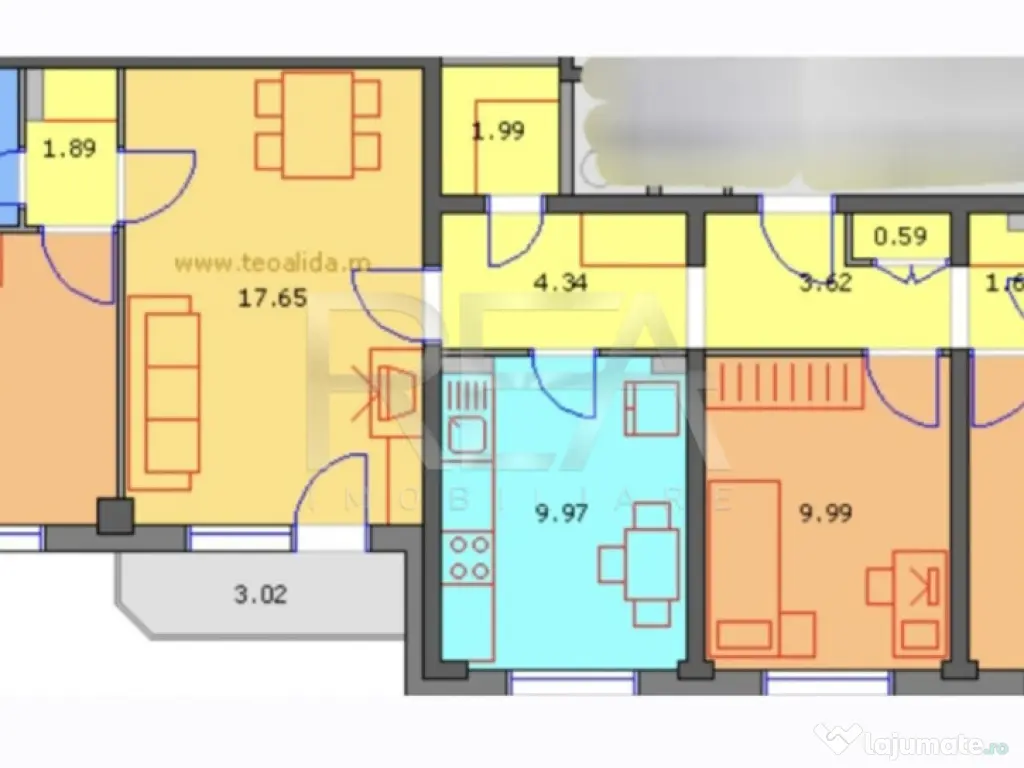 4 camere, 1/10, 83mp, bloc 1980, centrala-Drumul Taberei-Fav