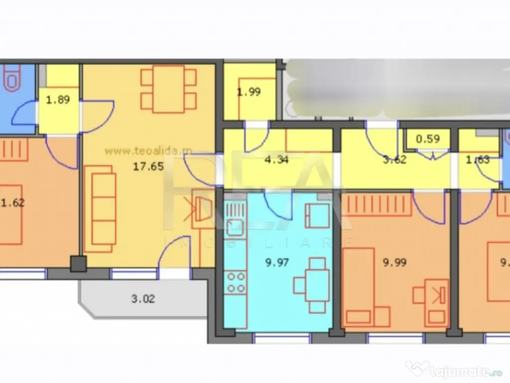 4 camere, 1/10, 83mp, bloc 1980, centrala-Drumul Taberei-Fav