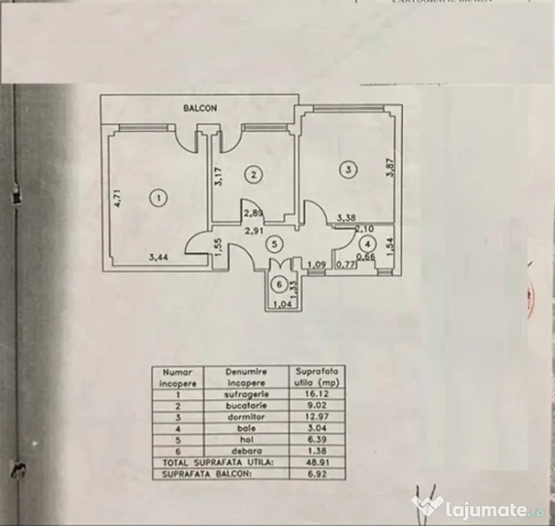 - Calarasilor Viziru - Apartament 2 camere decomandat, supra