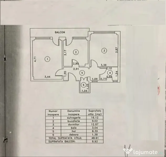 - Calarasilor Viziru - Apartament 2 camere decomandat, supra