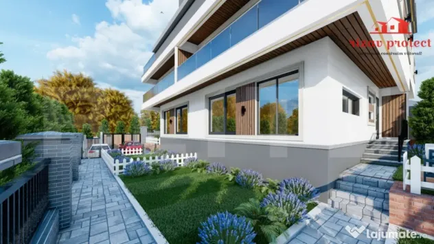 Apartament spațios 110 mp, 2 parcări, terasă și curte, f