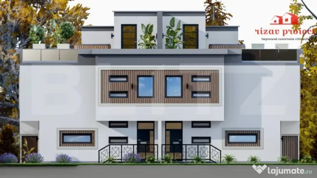 Apartament spațios 110 mp, 2 parcări, terasă și curte, f