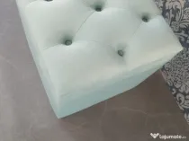 Vând taburet tapițat Chesterfield din catifea