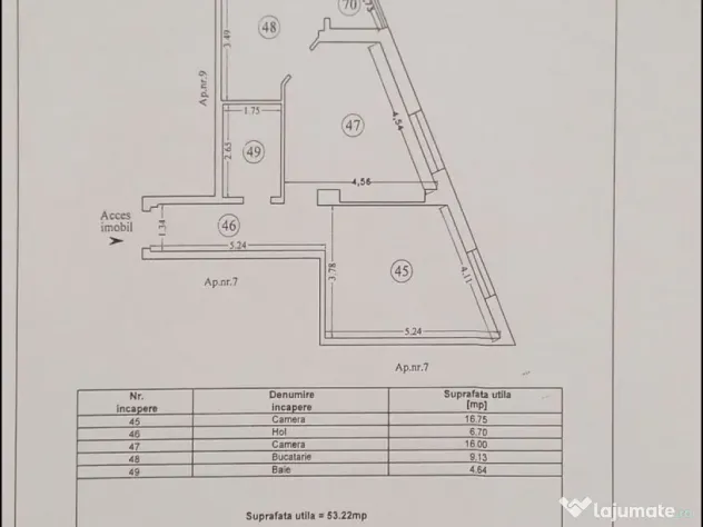 Apartament 2 camere zona Palazu Mare