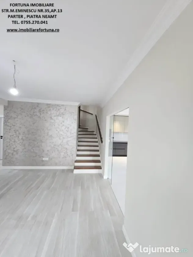 Casa noua,moderna tip duplex la alb/cheie si teren 250 mp,P.Neamt