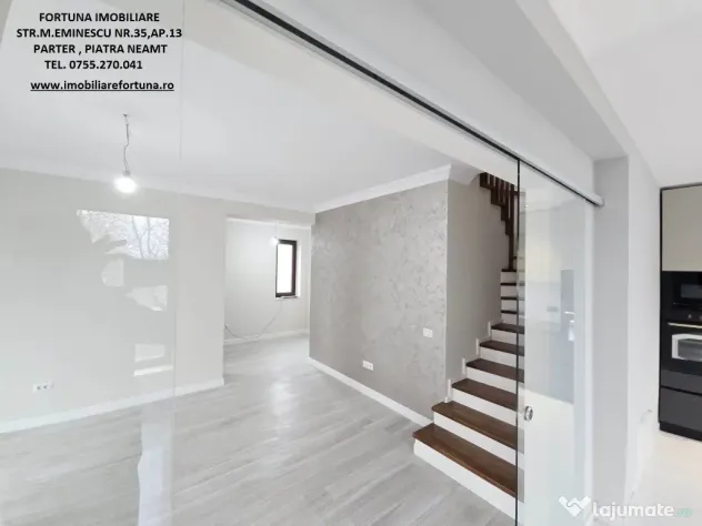 Casa noua,moderna tip duplex la alb/cheie si teren 250 mp,P.Neamt