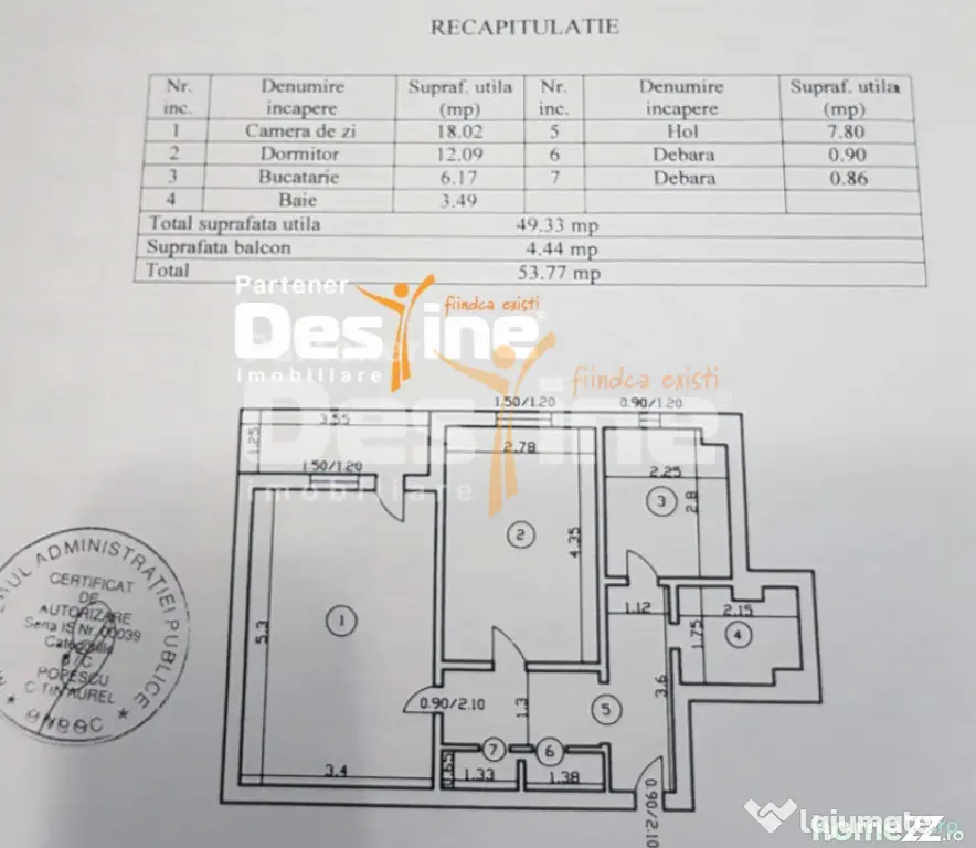 MIRCEA CEL BATRAN, Apartament 2 camere, decomandat, 109.900