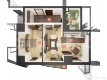 Apartament 2 camere, 52 mp, semifinisat, imobil nou - Manast