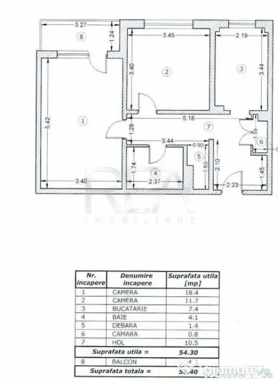 2 Camere, decomandat,, bloc din 1980-Zona Lujerului