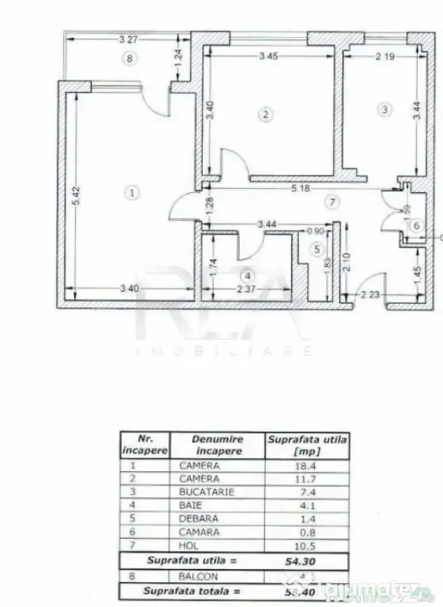 2 Camere, decomandat,, bloc din 1980-Zona Lujerului