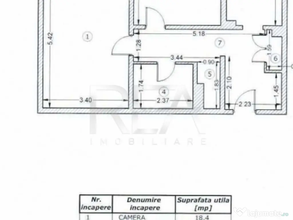 2 Camere, decomandat,, bloc din 1980-Zona Lujerului