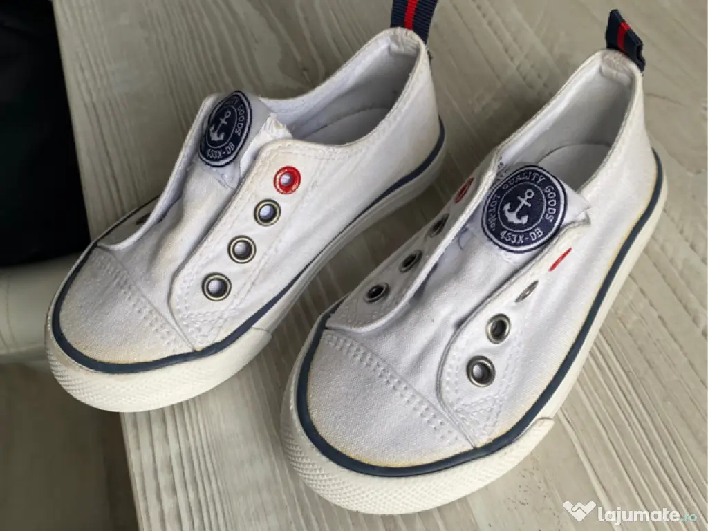 Teniși albi copii H&M, mărimea 24, stil converse