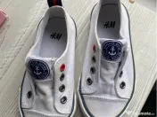 Teniși albi copii H&M, mărimea 24, stil converse