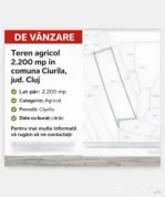 Teren intravilan de vânzare – 2.200 mp – Salicea, Ciuri