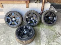 Set 4 Jante Aliaj 17" Style 128 Negre, 5x120 + Anvelope Iarnă 225/45 R17