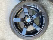 Set 4 Jante Aliaj 17" Style 128 Negre, 5x120 + Anvelope Iarnă 225/45 R17 
