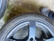 Set 4 Jante Aliaj 17" Style 128 Negre, 5x120 + Anvelope Iarnă 225/45 R17 