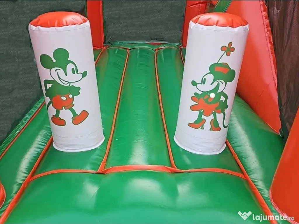 Tobogan gonflabil cu trambulina, nou, profesional din pvc