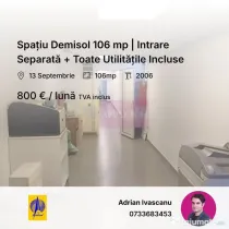 Spațiu Demisol 106 mp | Intrare Separată + Toate Utilit...