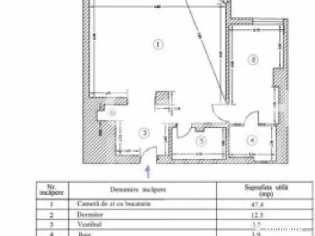 Apartament 2 camere 77 mp -2 grupuri sanitare | Blv Unirii