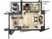 Apartament 1 camere, 48 mp, semifinisat, imobil nou - Manast 