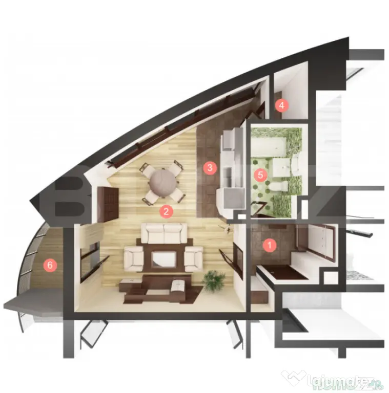 Apartament 1 camere, 45 mp, View Superb, imobil nou - Manast