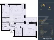 Apartament cu 2 camere si 2 bai, Smart Home, 60 mp - Complex 