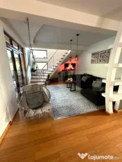 Casă individuală mobilată în stil scandinav și curte am 