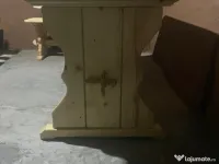 Masa și 4 scaune din lemn de brad 