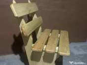 Masa și 4 scaune din lemn de brad 