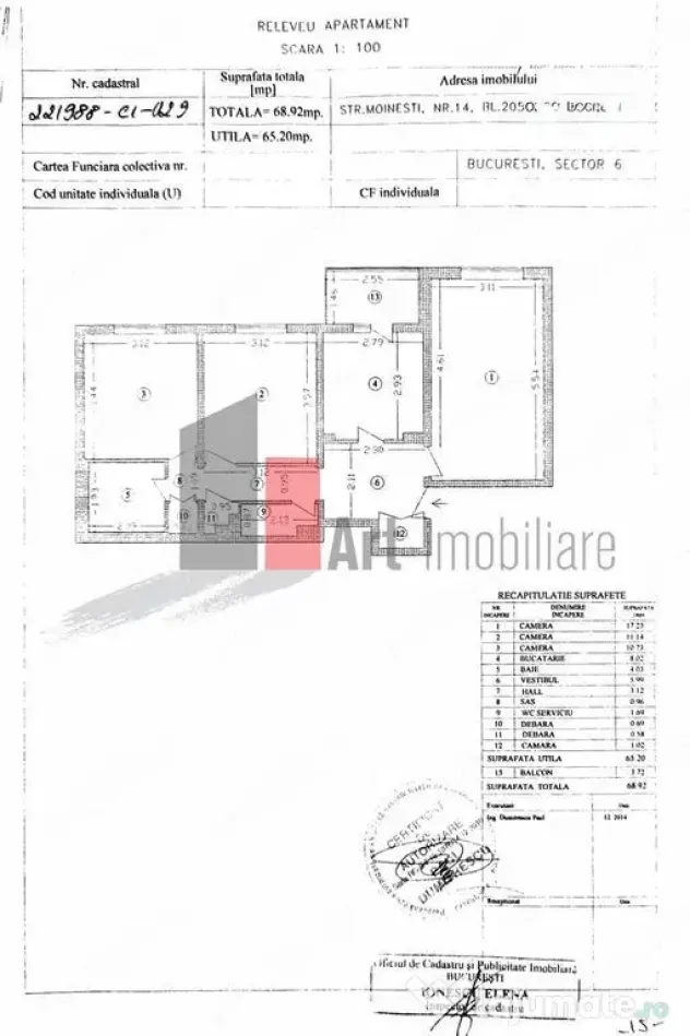 Apartament 3 CAMERE - 70mp - 5 MIN GORJULUI - parcul lini...