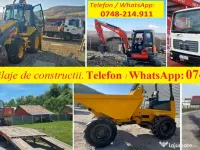 Inchiriere Utilaje constructii: Excavator, MIniexcavator, Buldoexcavator, Dumper 