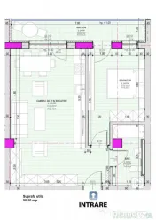 Apartament cu 2 camere etaj 1 la cheie 51 mp zona Brana din 