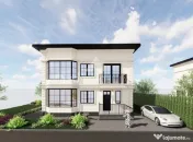 Vilă superbă P+1 Tunari 171mp, 4 camere, curte proprie, 39 
