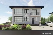 Vilă superbă P+1 Tunari 171mp, 4 camere, curte proprie, 39 