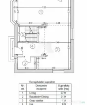 Vilă superbă P+1 Tunari 171mp, 4 camere, curte proprie, 39 