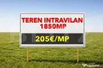 Teren 1850 mp 2 fronturi stradale de 19mp Moșnița Veche