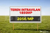 Teren 1850 mp 2 fronturi stradale de 19mp Moșnița Veche