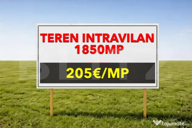 Teren 1850 mp 2 fronturi stradale de 19mp Moșnița Veche