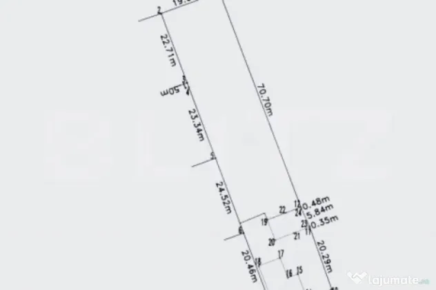 Teren 1850 mp 2 fronturi stradale de 19mp Moșnița Veche