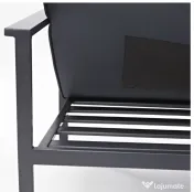 Set mobilier gradina  Mobexpert, pentru 4 persoane, gri antracit 