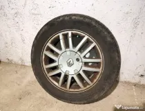 Jante auto originale aluminiu 14" Renault Clio uzate cu cauciucuri de vara 4 buc